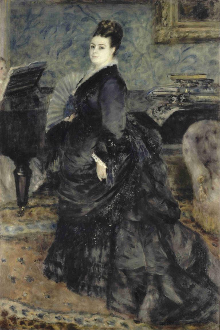 Portrait of a Woman, called of Mme Georges Hartmann,妇女肖像》，乔治-哈特曼夫人来电,Pierre-Auguste Renoir,皮埃尔-奥古斯特-雷诺阿,油画,油画