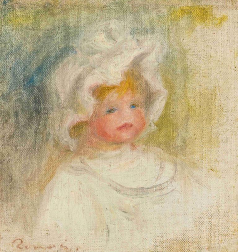 Portrait De Coco Renoir,Porträtt av Coco Renoir,Pierre-Auguste Renoir,Oljemålning,Oljemålning, solo, 1 tjej