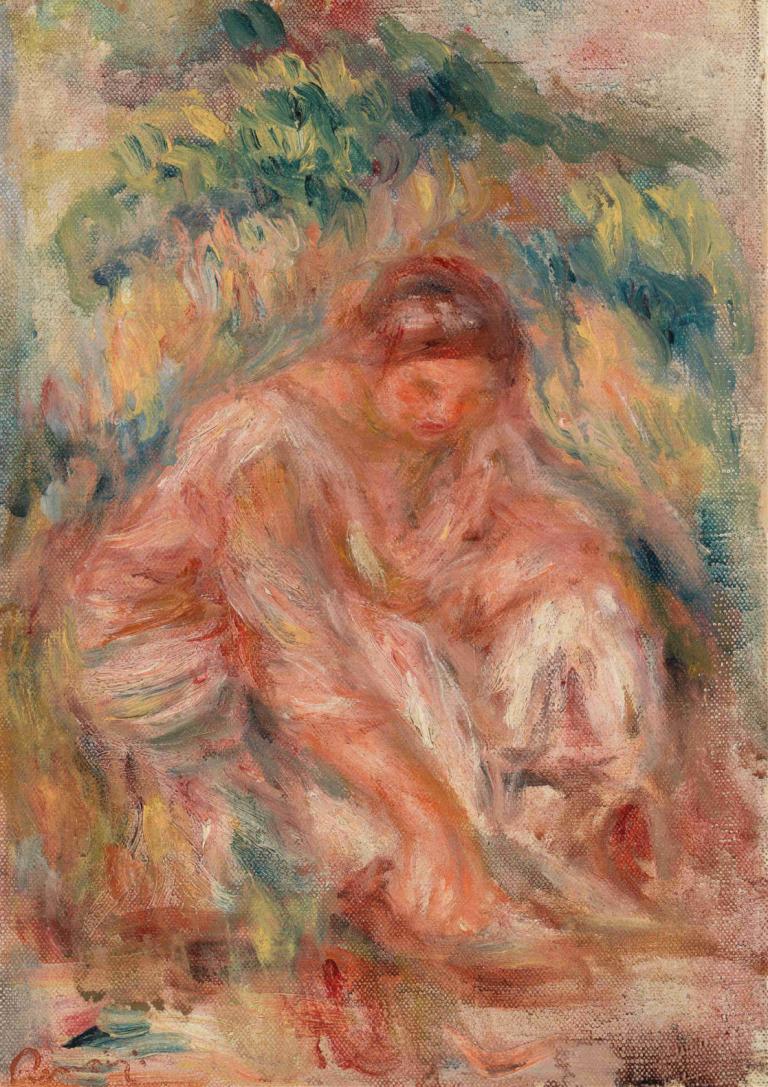 Sketch of a Woman (Esquisse de femme),Szkic kobiety (Esquisse de femme),Pierre-Auguste Renoir,Obraz olejny