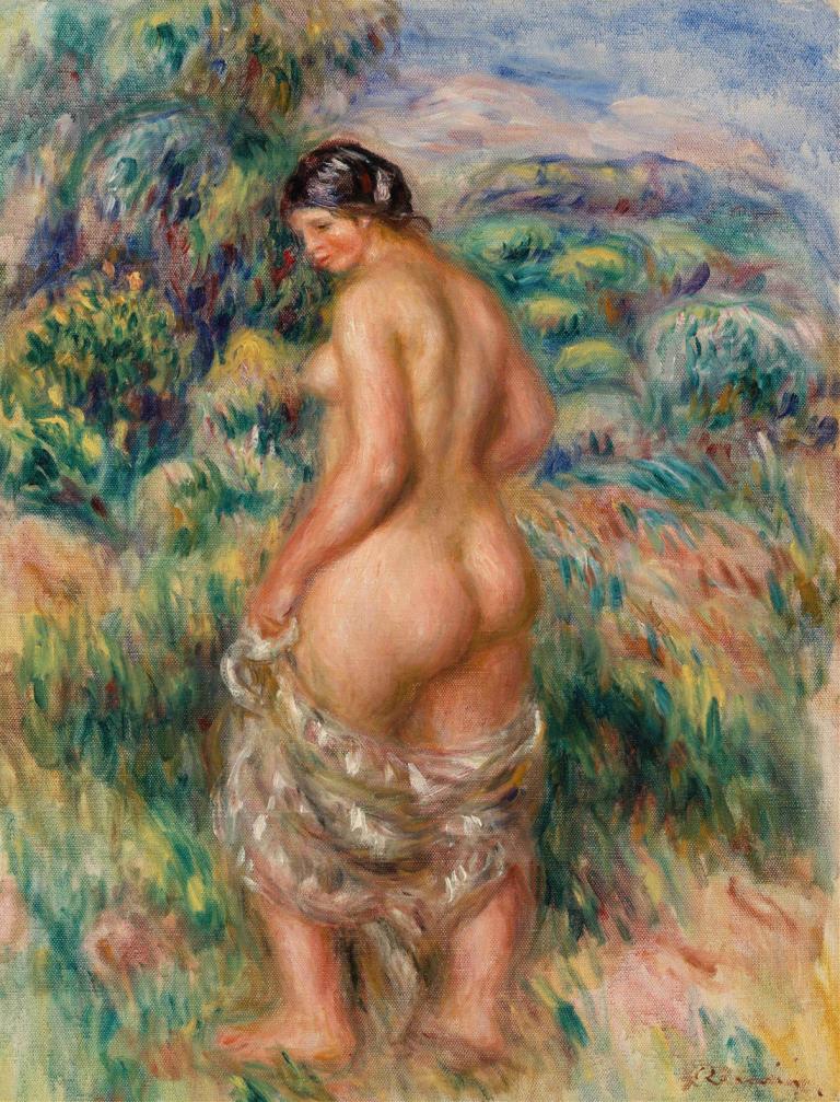 Standing Bather (Baigneuse debout),Seisova uimari (Baigneuse debout),Pierre-Auguste Renoir,Öljymaalaus