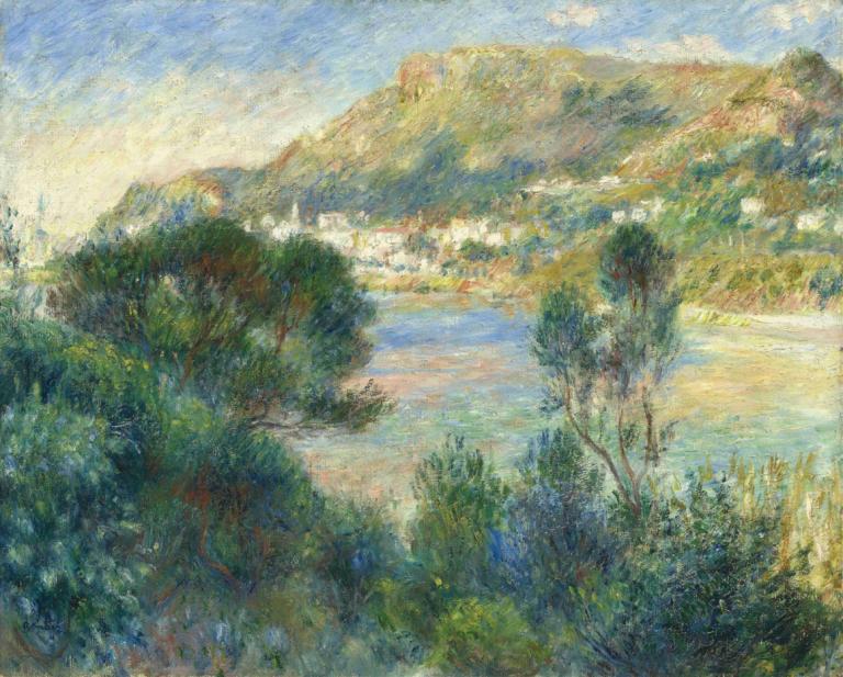 View of Monte Carlo from Cap Martin,Pemandangan Monte Carlo dari Cap Martin,Pierre-Auguste Renoir