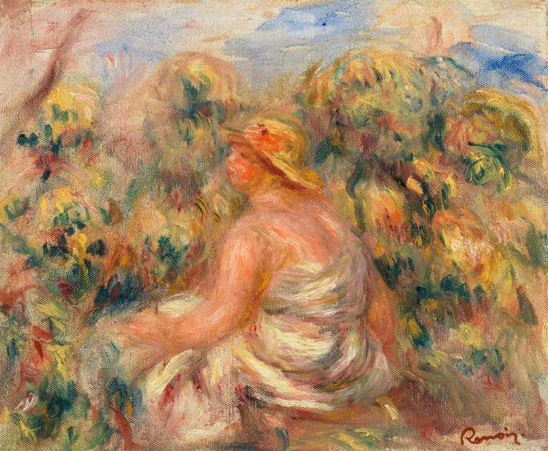 Woman with Hat in a Landscape (Femme avec chapeau dans un paysage),Wanita dengan Topi dalam Lanskap