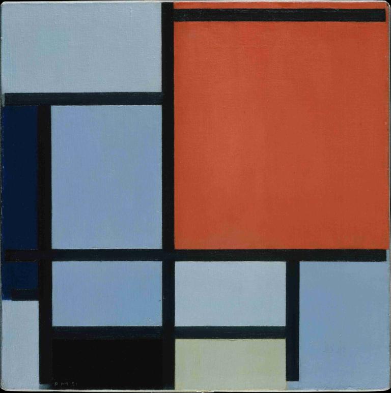 Composition,组成,Piet Mondrian,皮特-蒙德里安,插画,插画, 没有人类, 边界, 窗户, 灰色边框, 建筑