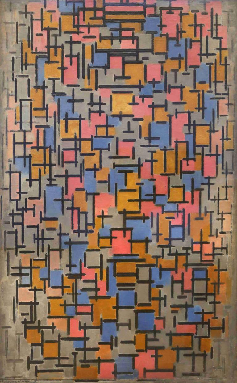 Composizione,组成,Piet Mondrian,皮特-蒙德里安,插画,插画, 没有人类, 神奇宝贝（生物）, 传统媒体, 看着观众, 丰富多彩的