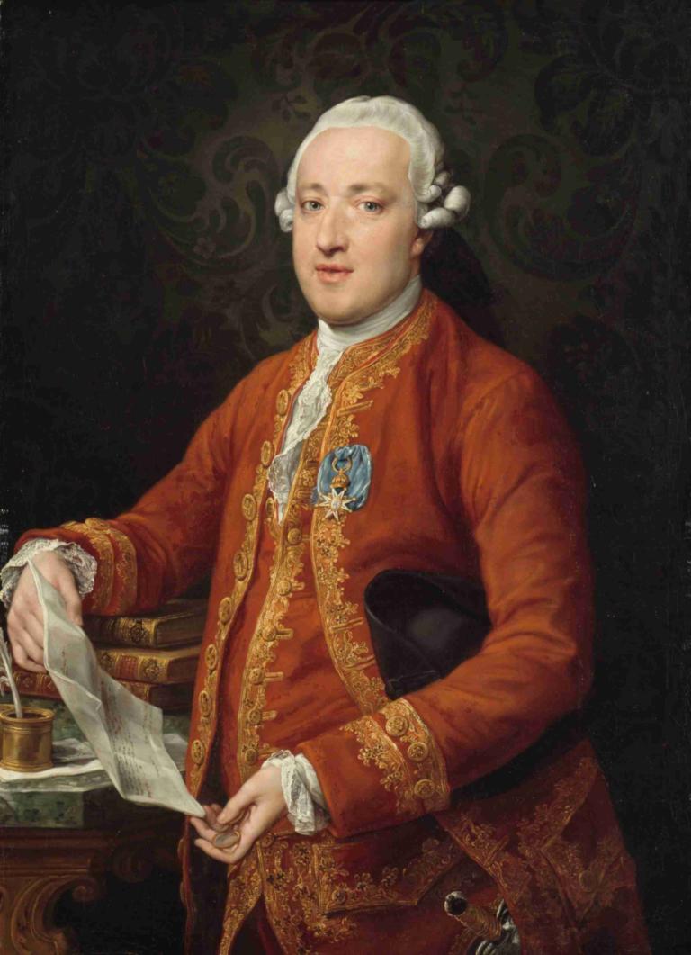 Don José Moñino y Redondo, Conde de Floridablanca,Pompeo Batoni,Oil Painting,Oil Painting, solo