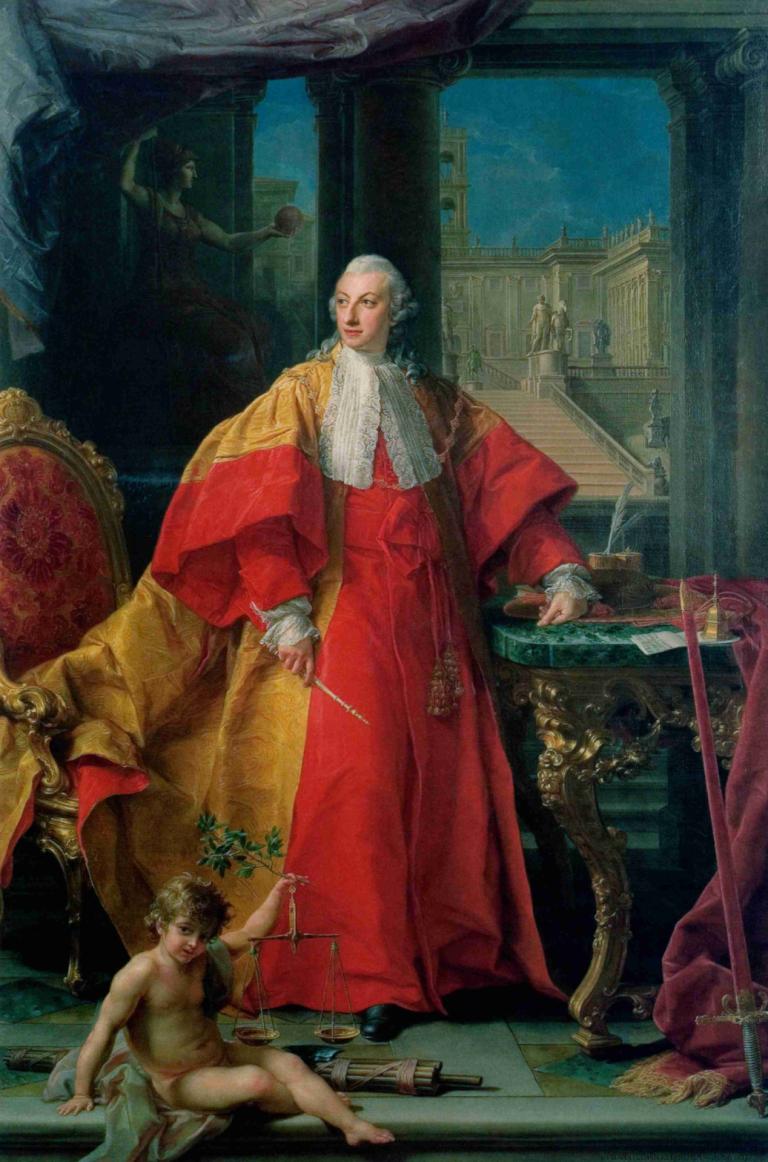 Portrait of Abbondio Rezzonico,Porträt von Abbondio Rezzonico,Pompeo Batoni,Ölgemälde,Ölgemälde, Kunstparodie