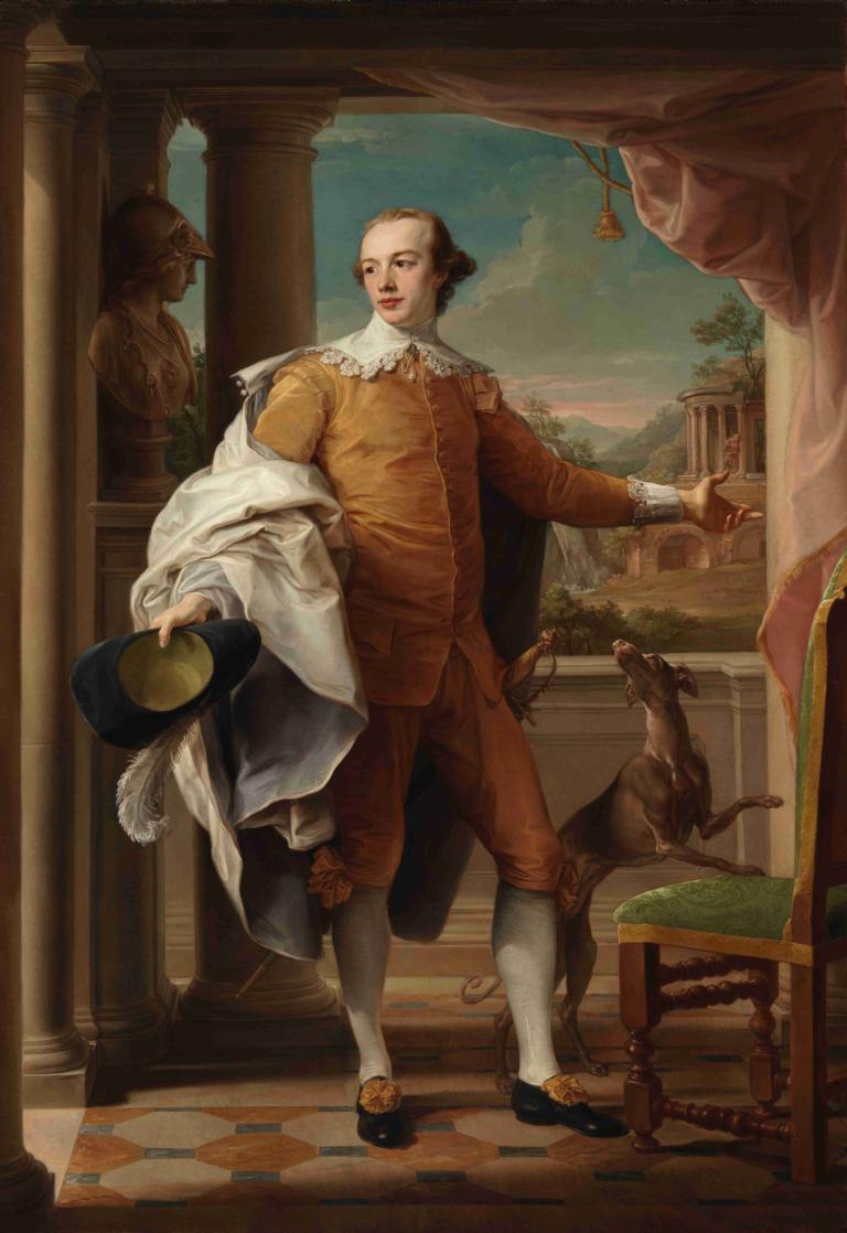 Portrait of Sir Wyndham Knatchbull-Wyndham,Porträt von Sir Wyndham Knatchbull-Wyndham,Pompeo Batoni,Ölgemälde