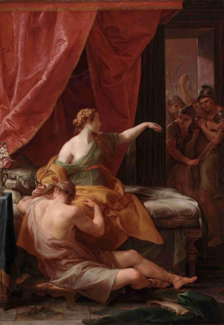 Samson and Delilah,Samson und Delilah,Pompeo Batoni,Ölgemälde,Ölgemälde, Kunstparodie, mehrere Jungen