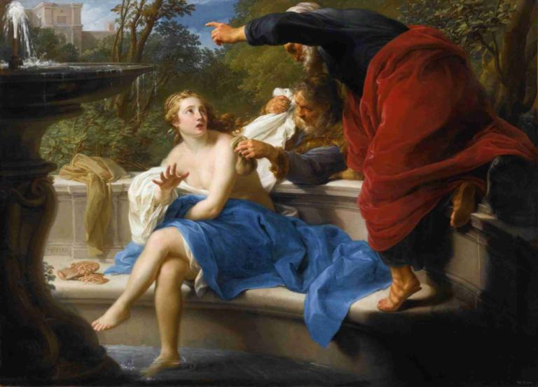 Susanna And The Elders,Susanna und die Ältesten,Pompeo Batoni,Ölgemälde,Ölgemälde, Kunstparodie, Parodie