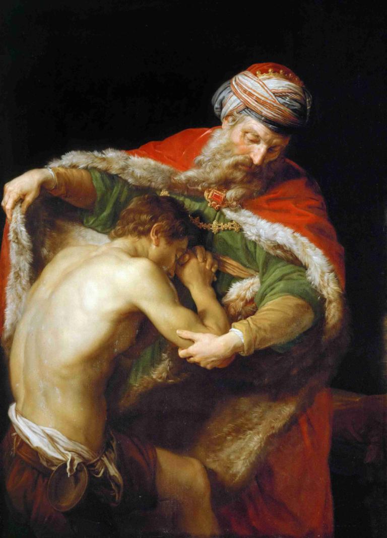 The Return Of The Prodigal Son,Die Rückkehr des verlorenen Sohnes,Pompeo Batoni,Ölgemälde,Ölgemälde