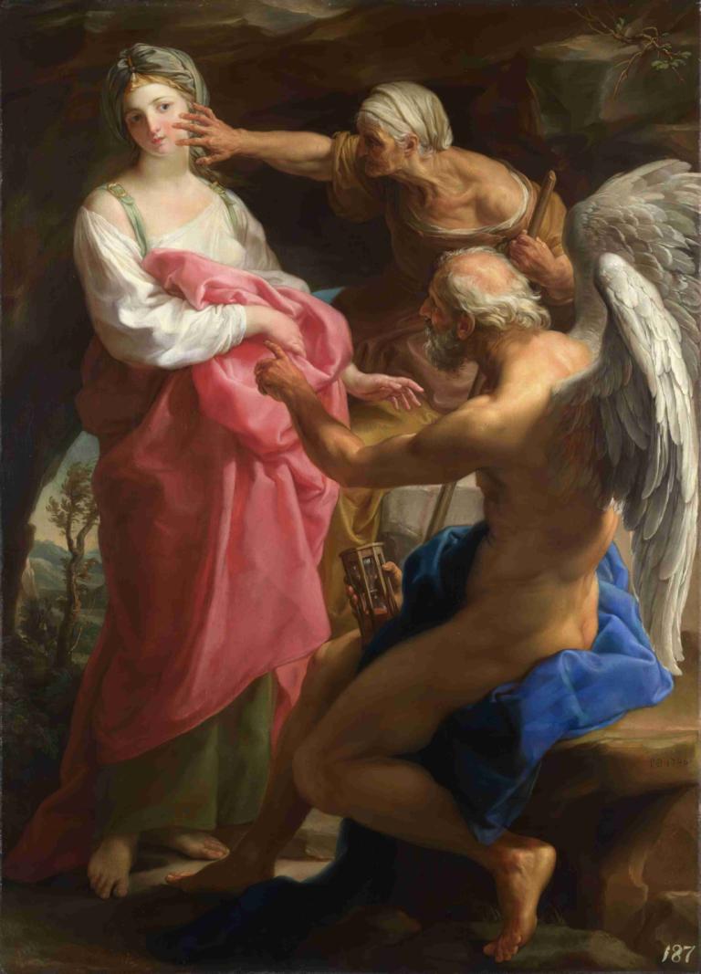 Time Orders Old Age To Destroy Beauty,Die Zeit befiehlt dem Alter, die Schönheit zu zerstören,Pompeo Batoni