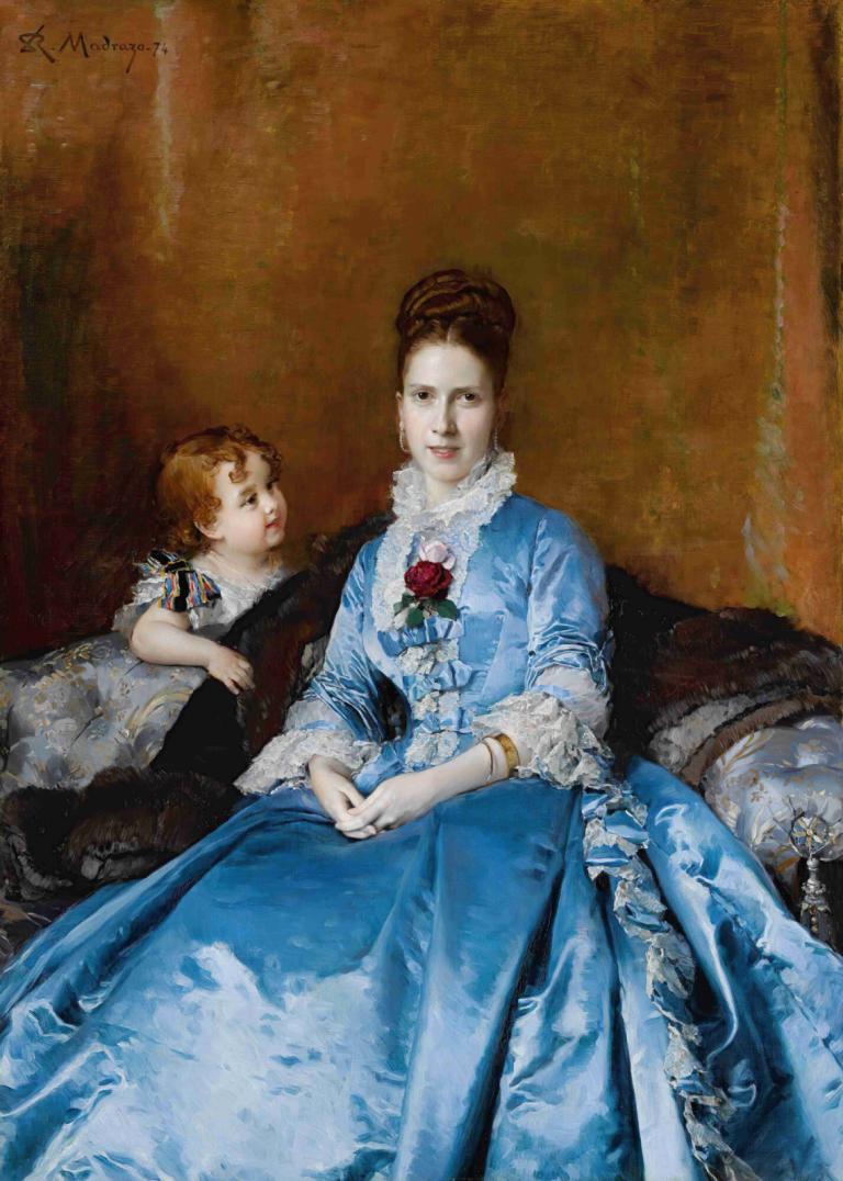 Portrait Of Mrs. Clotilde De Cándamo And Her Son Carlos