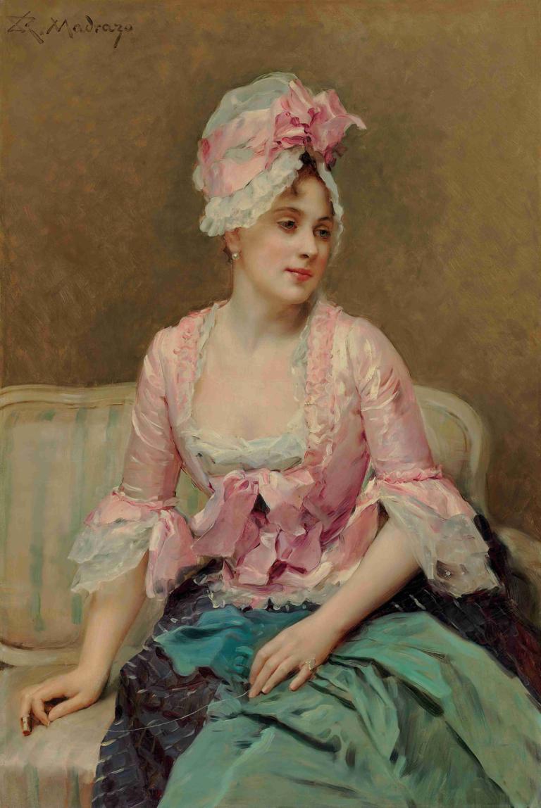 Portrait of Aline Mason,Portret de Aline Mason,Raimundo de Madrazo y Garreta,Pictura in ulei,Pictura in ulei