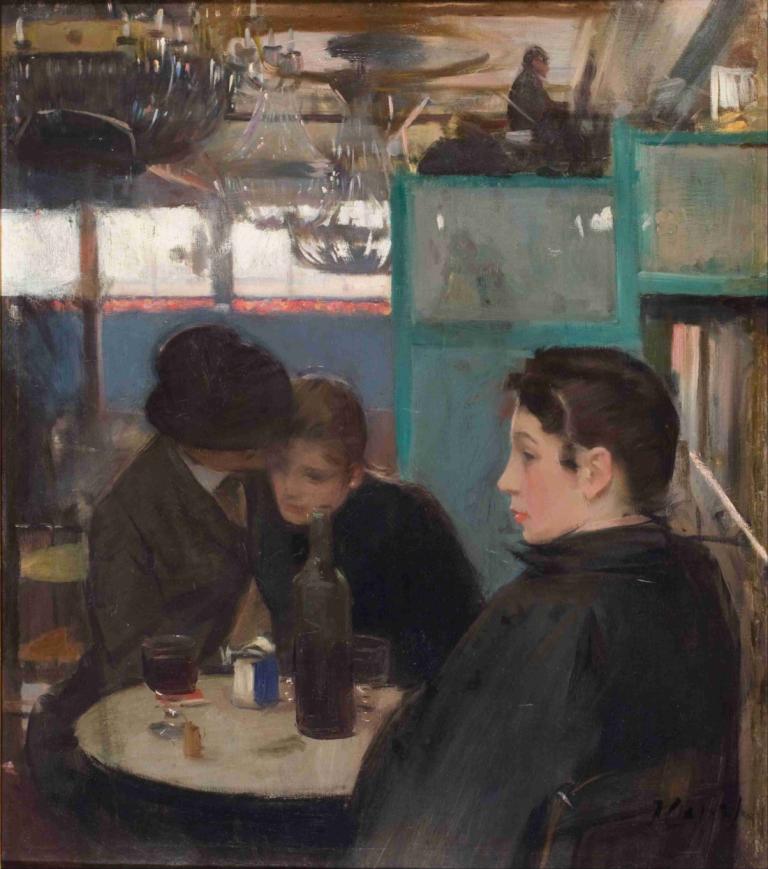 Moulin De La Galette Interior,Bên trong nhà máy của Garlet.,Ramón Casas,- Ramon Casas.,Tranh sơn dầu