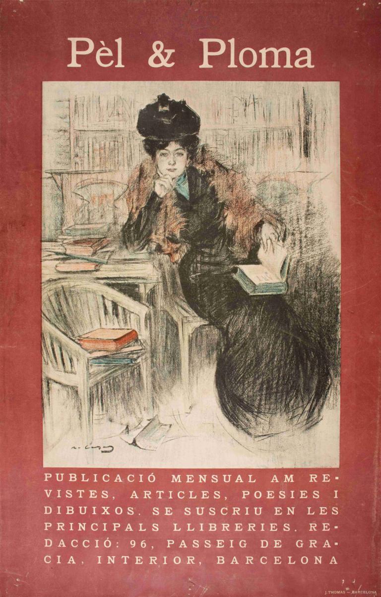 Pèl And Ploma,Pèl en Ploma,Ramón Casas,Ramon Casas,Illustratie,Illustratie, solo, boek, 1 jongen, zitten