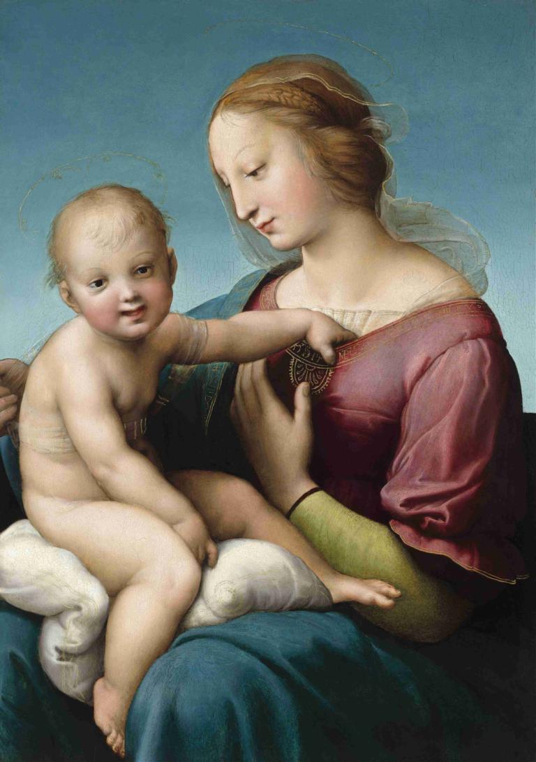 The Niccolini-Cowper Madonna,Niccolini-Cowper-madonnan,Raphael,Oljemålning,Oljemålning, konstparodi, naken