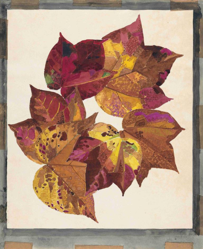 Autumn leaves,Reijer Stolk,Illustration,Illustration, no humans, still life, white background, leaf