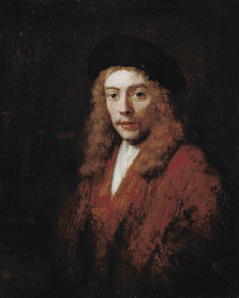 A Young man, perhaps the Artist's Son Titus,Rembrandt van Rijn,Oil Painting,Oil Painting, solo