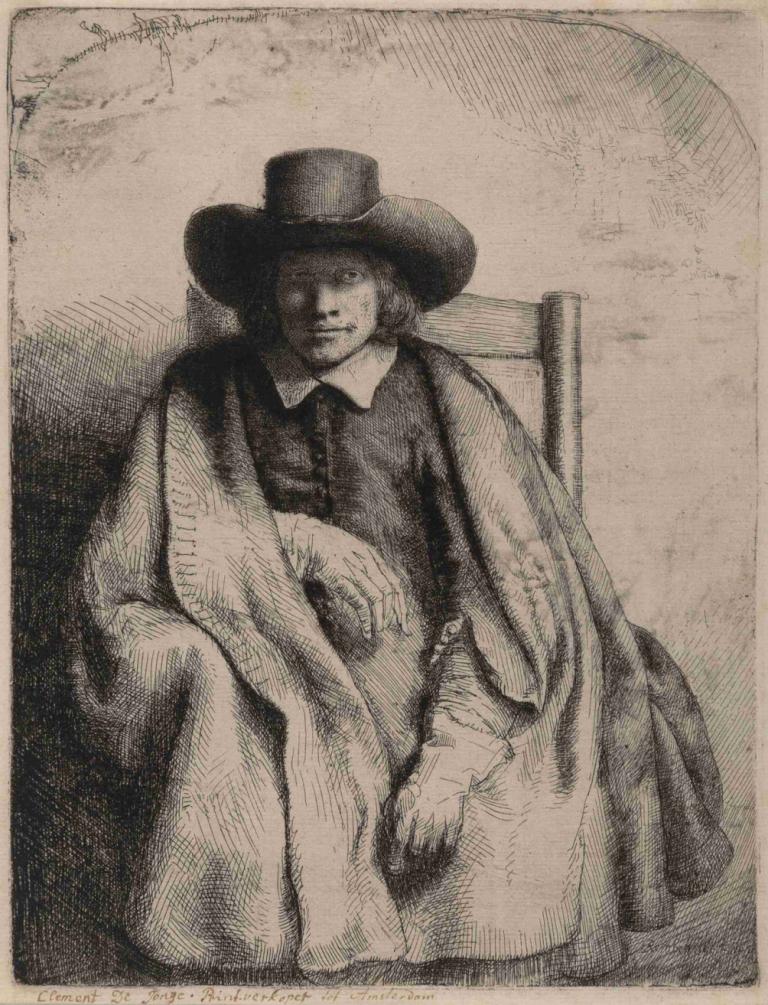 Clement de Jonghe, printseller,Clement de Jonghe, Printseller,Rembrandt van Rijn,Kupferstich,Kupferstich