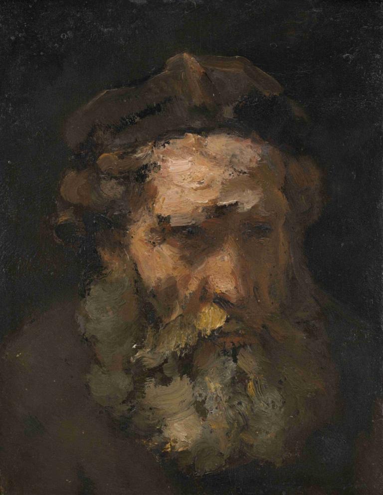 Head of Saint Matthew,Kopf des Heiligen Matthäus,Rembrandt van Rijn,Ölgemälde,Ölgemälde, Solo