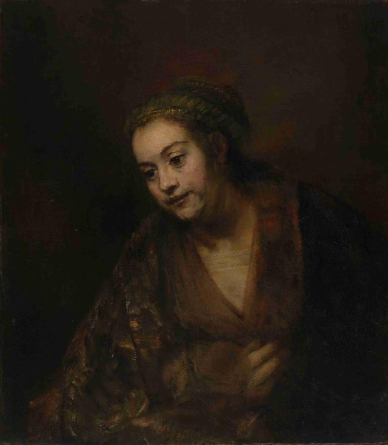 Hendrickje Stoffels (1626–1663),Hendrickje Stoffels (1626-1663),Rembrandt van Rijn,Ölgemälde,Ölgemälde, Solo