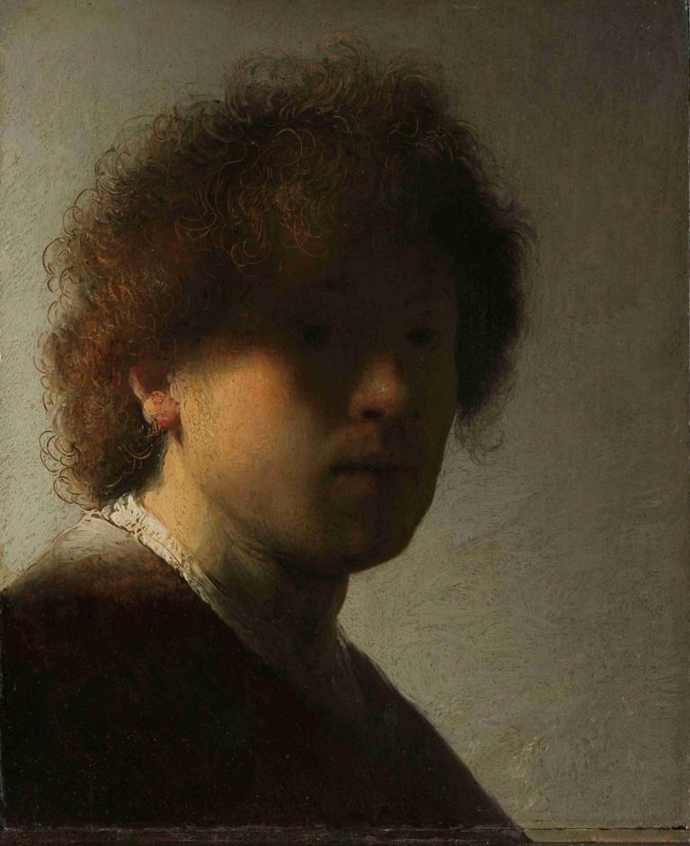 Self-portrait, Rembrandt van Rijn,Selvportræt, Rembrandt van Rijn,Rembrandt van Rijn,Oliemaleri,Oliemaleri