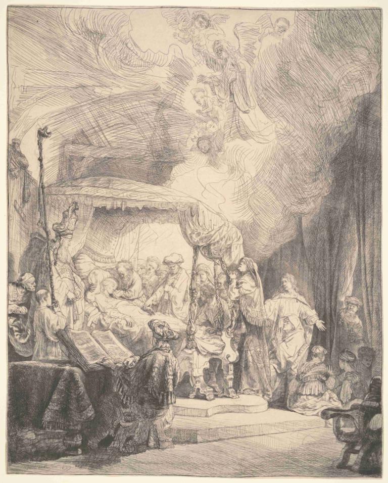 The Death of the Virgin,Kematian Sang Perawan,Rembrandt van Rijn,Pengetsaan Pelat Tembaga