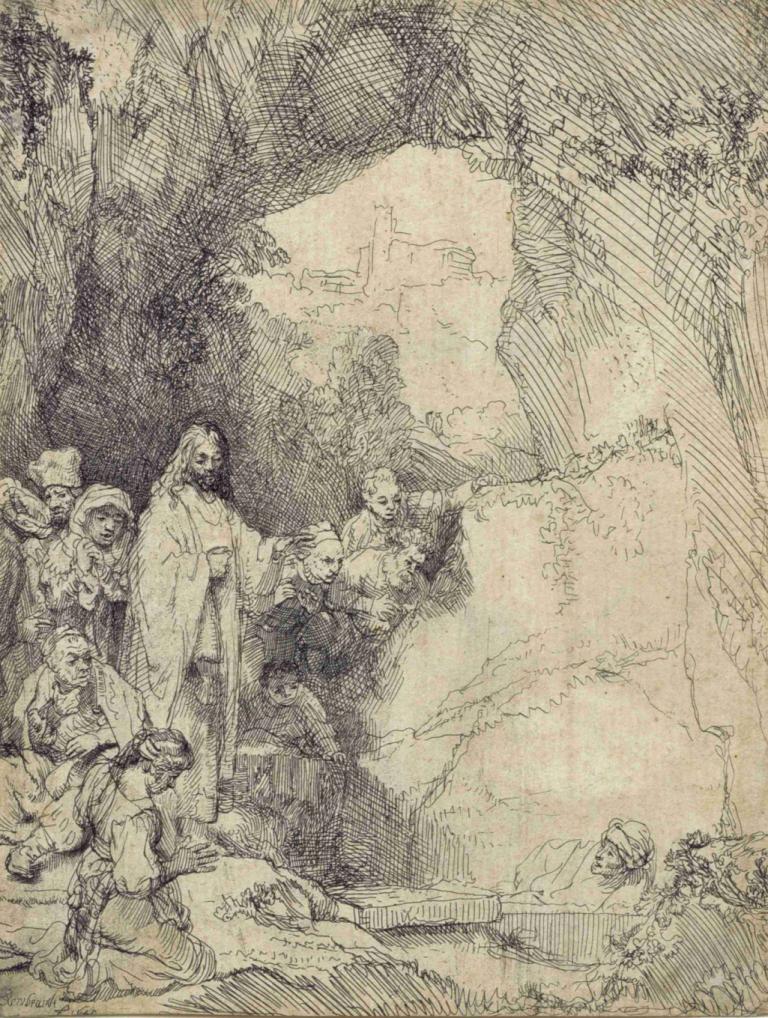 The Raising of Lazarus,Kebangkitan Lazarus,Rembrandt van Rijn,Pengetsaan Pelat Tembaga