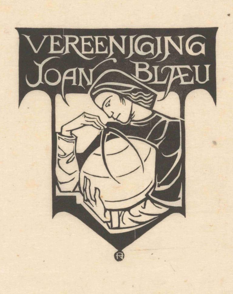 Ex libris van de Vereeniging Joan Blaeu,Richard Nicolaüs Roland Holst,Illustration,Illustration, monochrome