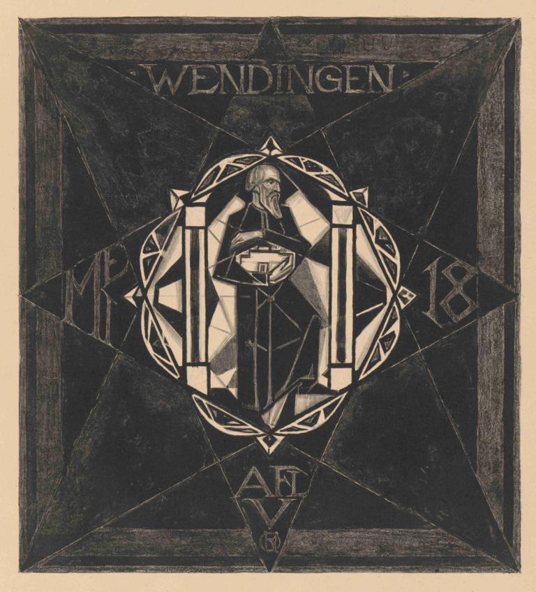 Omslagontwerp voor; Wendingen, 1918,Desain sampul untuk; Wendingen, 1918,Richard Nicolaüs Roland Holst