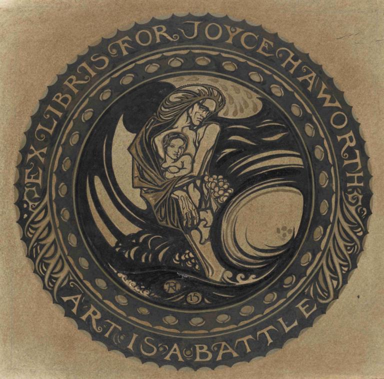 Ontwerp voor ex libris voor Joyce Haworth,Oblikovanje ex librisa za Joyce Haworth