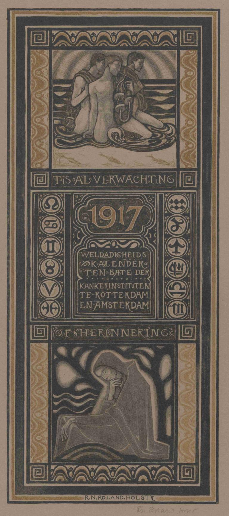 Weldadigheidskalender voor 1917,Kalender amal untuk tahun 1917,Richard Nicolaüs Roland Holst,Ilustrasi