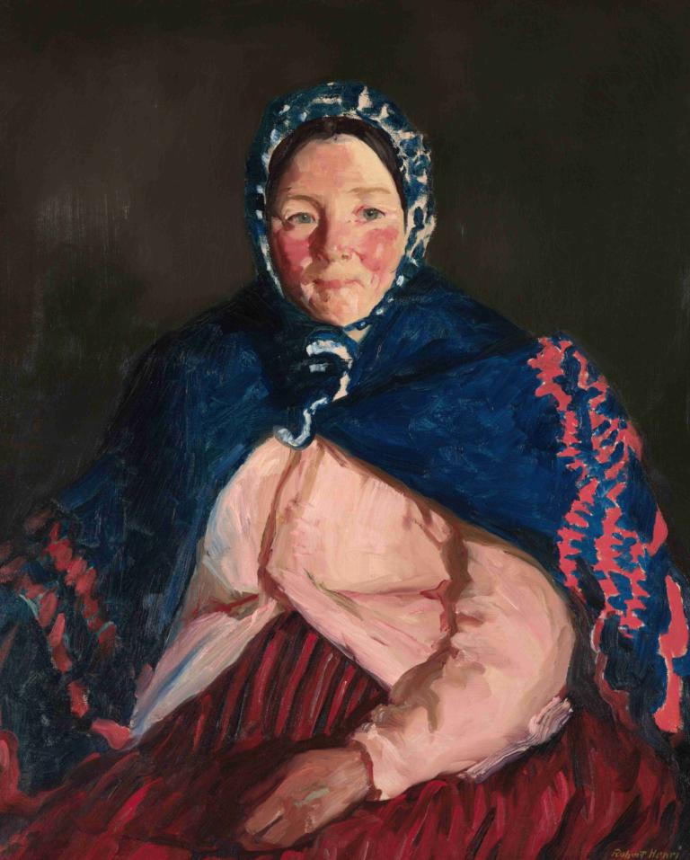 Old Johnnie's Wife,Žena starega Johnnieja,Robert Henri,Oljna slika,Oljna slika, likovna parodija, solo