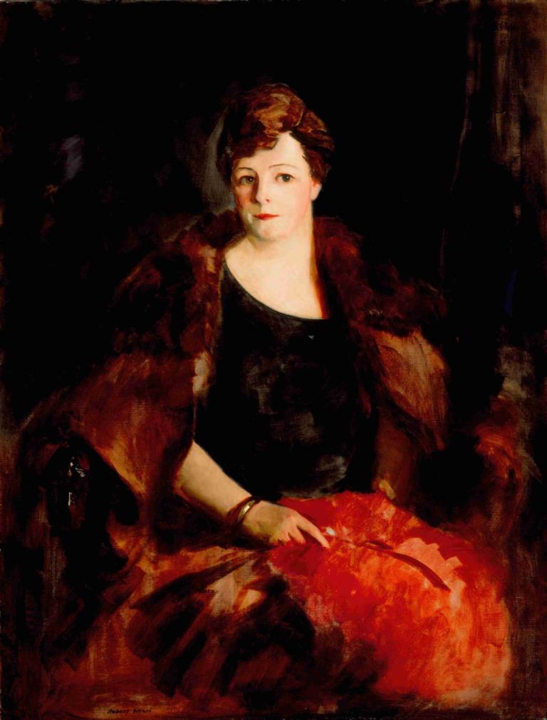 Portrait of Mrs. William Preston Harrison,Portret gospe William Preston Harrison,Robert Henri,Oljna slika