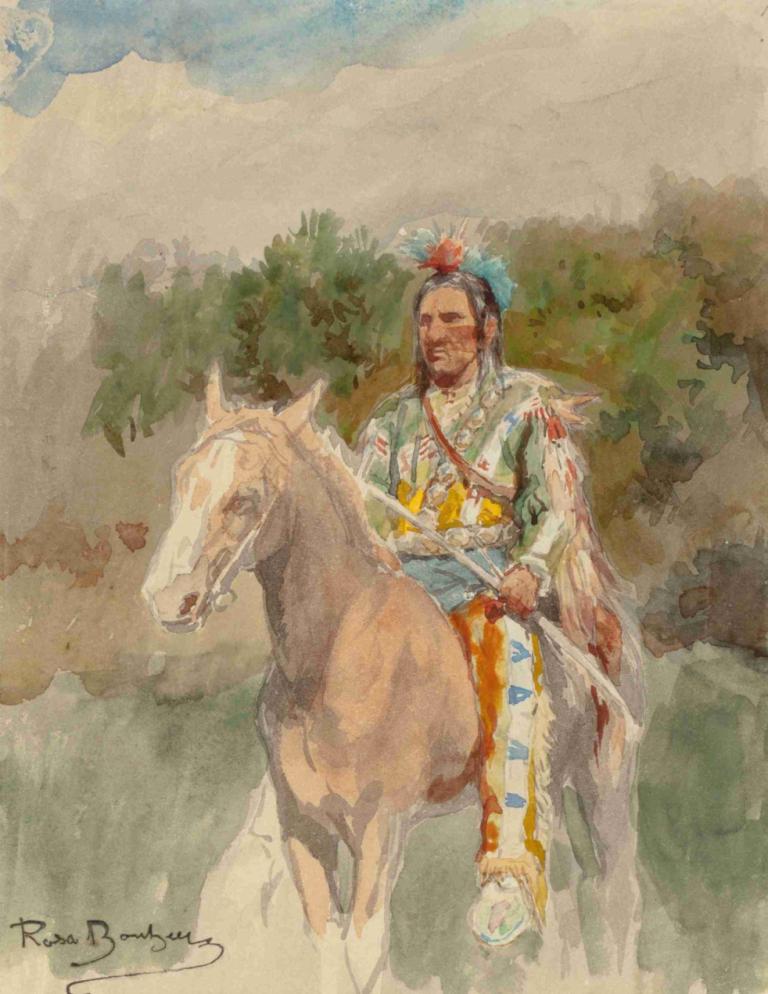 Indian on Horseback,Rosa Bonheur,Oil Painting,Oil Painting, horse, riding, horseback riding