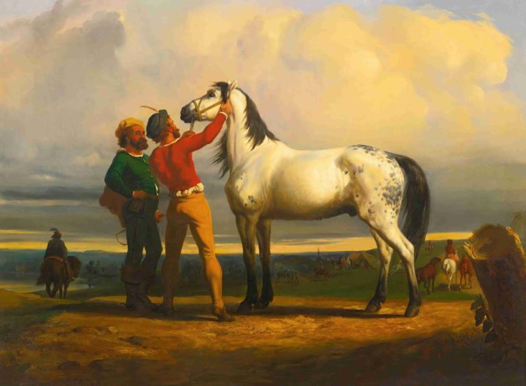 The Grey Horse,El caballo gris,Rosa Bonheur,Bonheur rosa,Pintura al óleo,Pintura al óleo, varios chicos