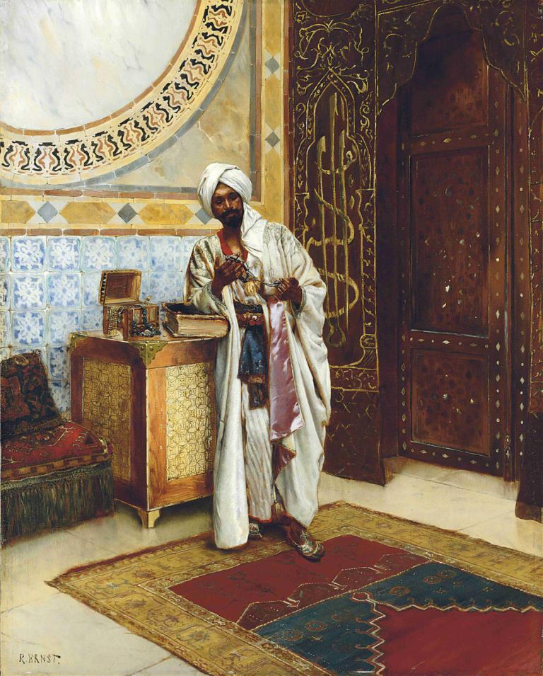 The jewellery box,Cutia de bijuterii,Rudolf Ernst,Pictura in ulei,Pictura in ulei, 1 băiat