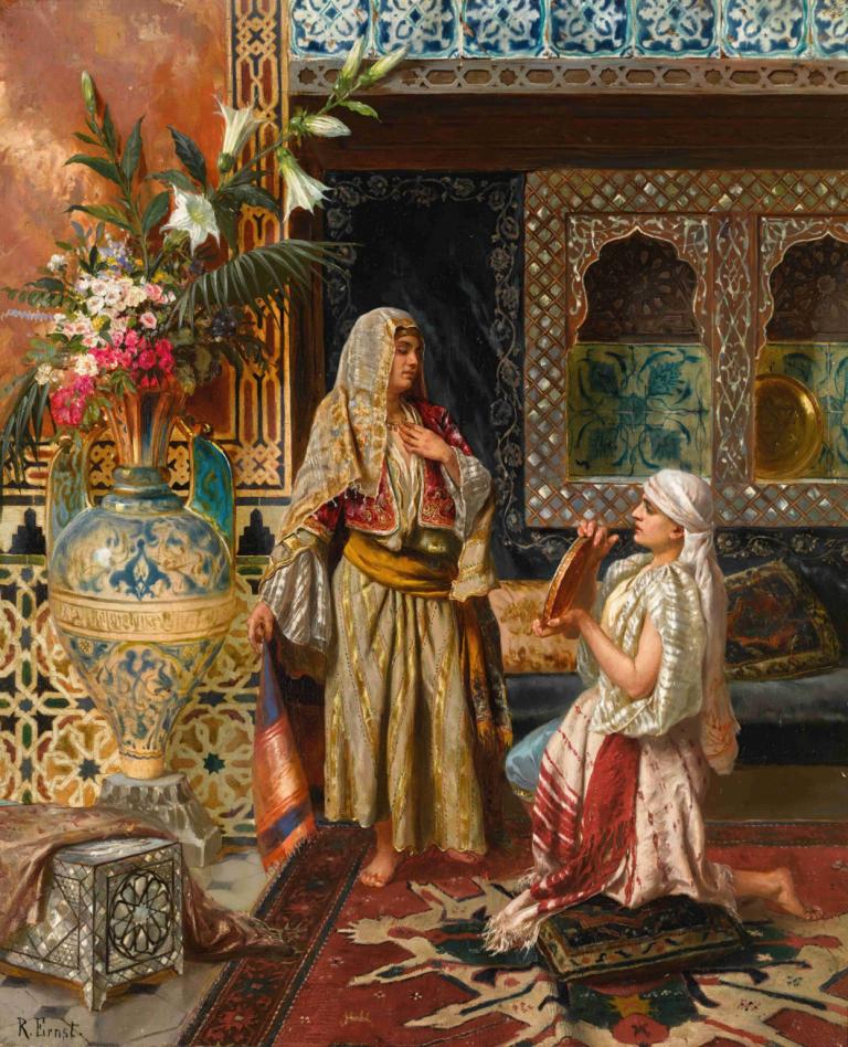 The favourite,El favorito,Rudolf Ernst,Pintura al óleo,Pintura al óleo, descalzo, parodia de bellas artes