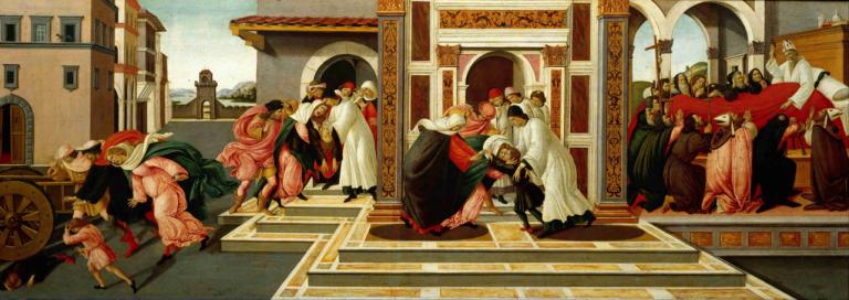 Last Miracle And The Death Of St. Zenobius,Laatste wonder en de dood van St. Zenobius,Sandro Botticelli