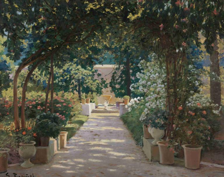 Pati De Játiva [Terrace In Játiva, Valencia],Pati De Játiva [Teras Di Játiva, Valencia].,Santiago Rusiñol