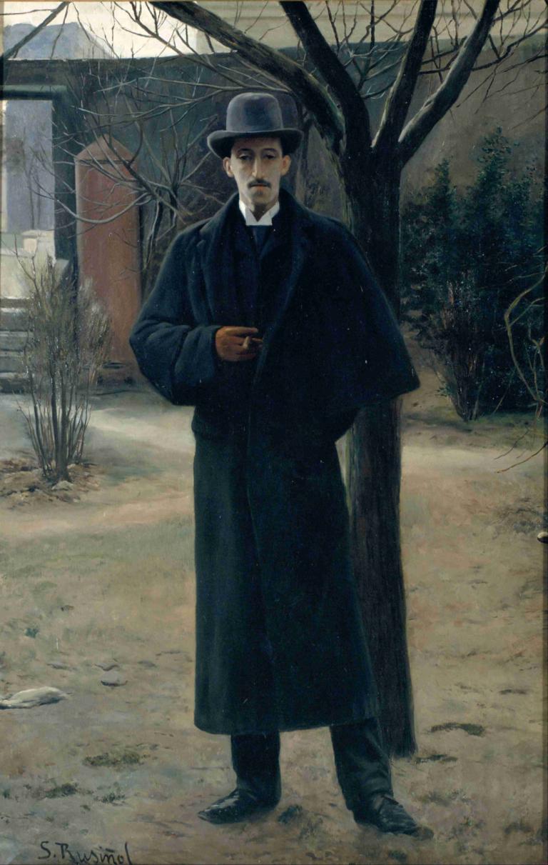 Portrait Of Miquel Utrillo 2,Potret Miquel Utrillo 2,Santiago Rusiñol,Lukisan cat minyak,Lukisan cat minyak