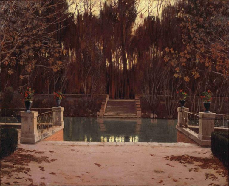 The Landing Stage,Tahap Pendaratan,Santiago Rusiñol,Lukisan cat minyak,Lukisan cat minyak, pemandangan