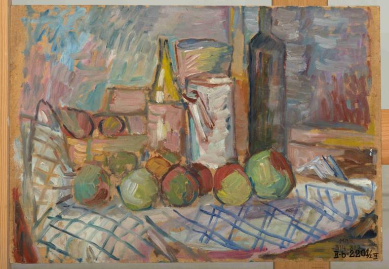 Still Life with Fruit,Nature morte aux fruits,Sasza Blonder,Sasha Blonder,Peinture à l'huile