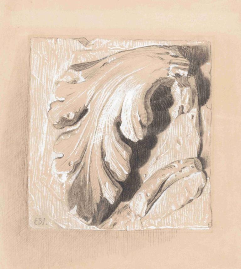 A Fragment from an Antique Frieze,Sir Edward Coley Burne-Jones,Illustration,Illustration, monochrome