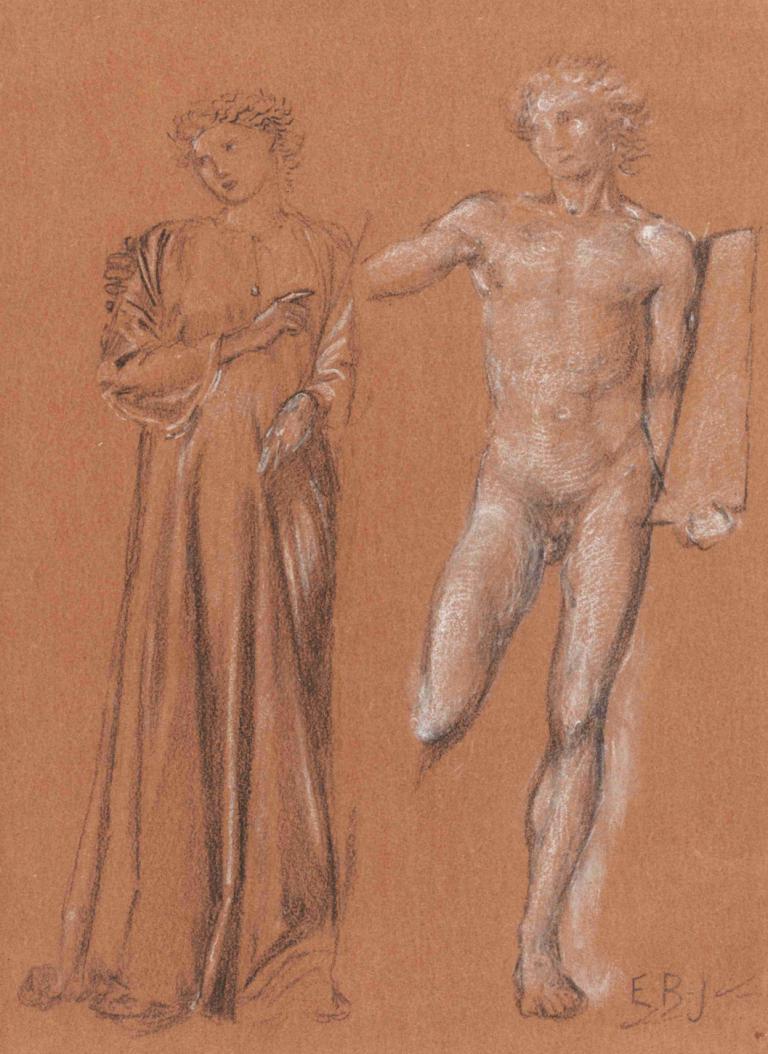 Orpheus and Eurydice,Orfeo ed Euridice,Sir Edward Coley Burne-Jones,Illustrazione,Illustrazione