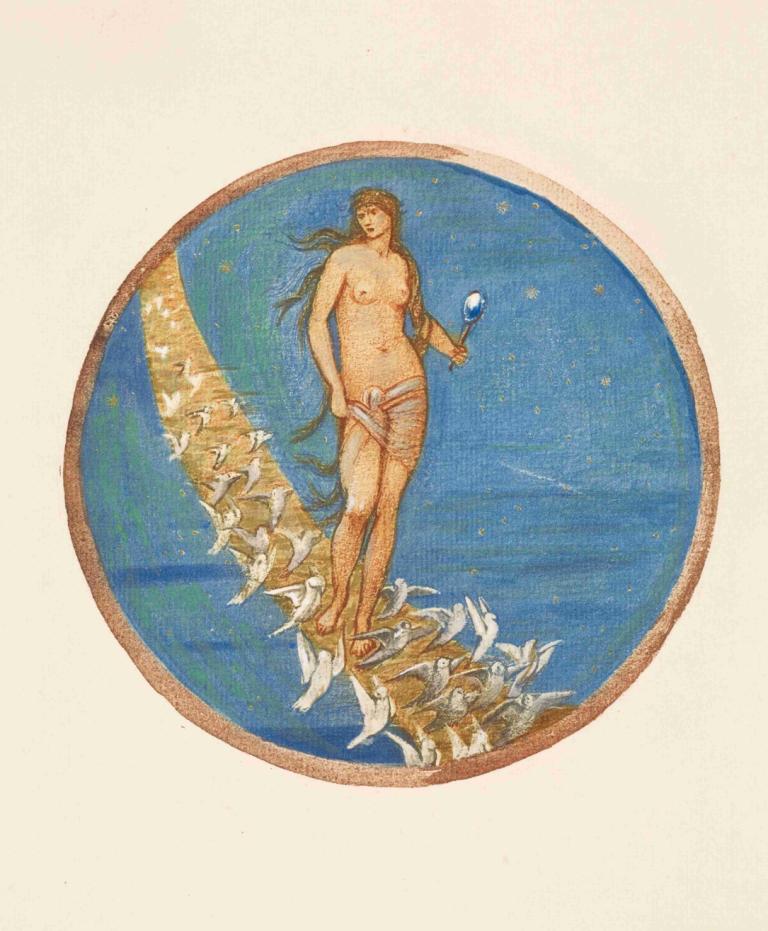 Rose of Heaven,Rosa dei Cieli,Sir Edward Coley Burne-Jones,Illustrazione,Illustrazione, assolo