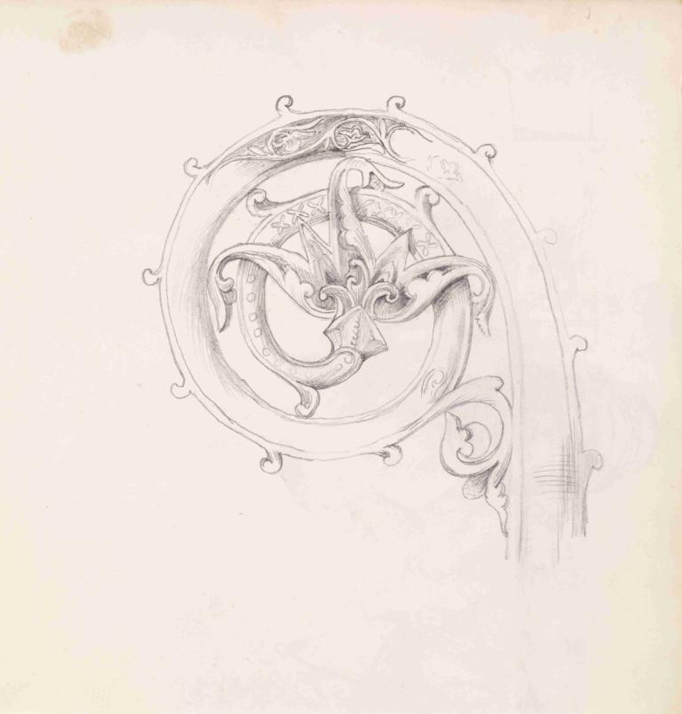 Sketchbook - Study for Head of Crozier,Luonnoslehti - Tutkimus korsun päätä varten