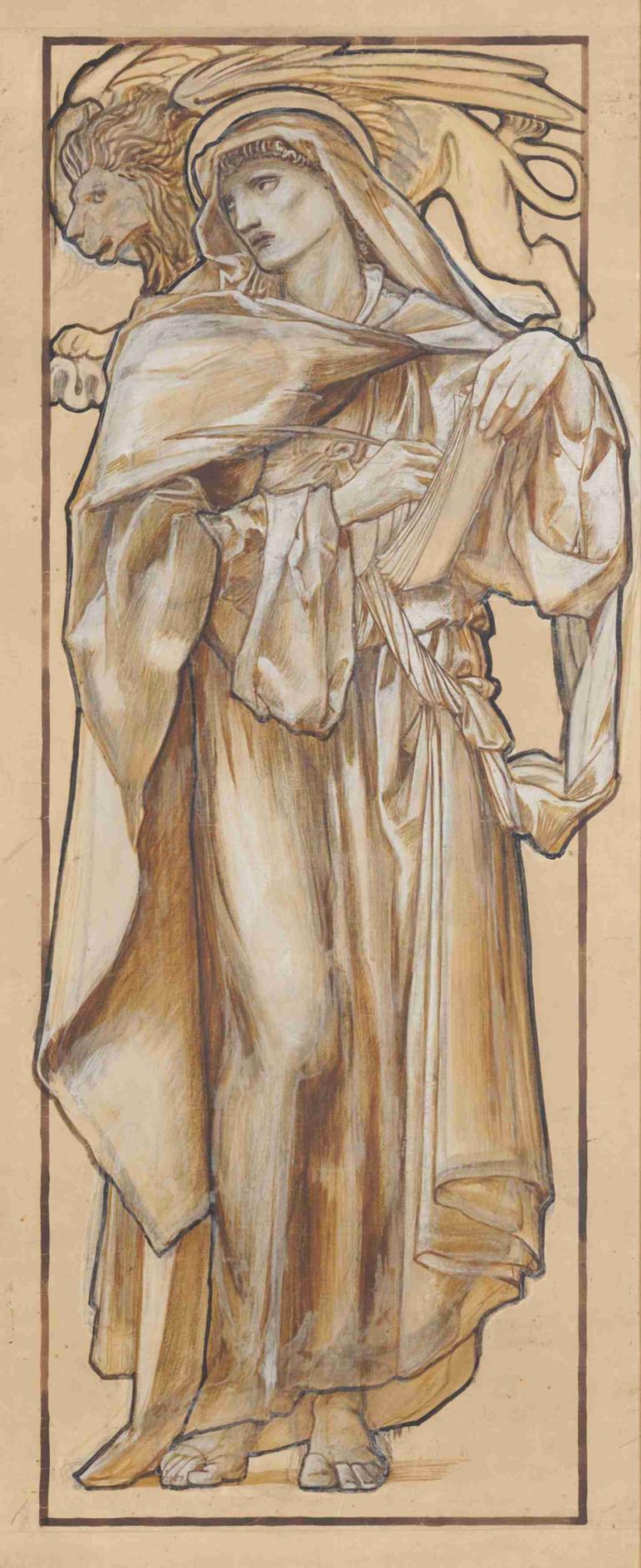 St Mark the Evangelist,Sankt Markus evangelisten,Sir Edward Coley Burne-Jones,Illustration,Illustration