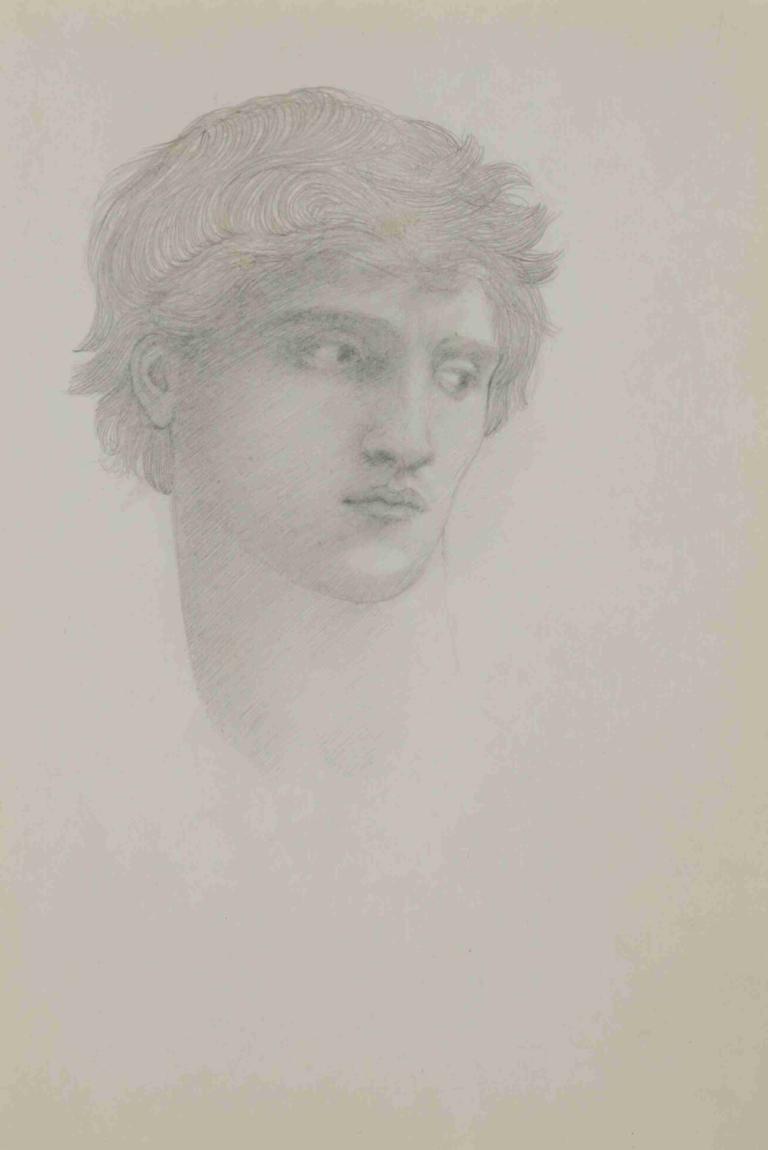 Study for head of Perseus in the rock of doom,Studie för Perseus huvud i domedagsstenen