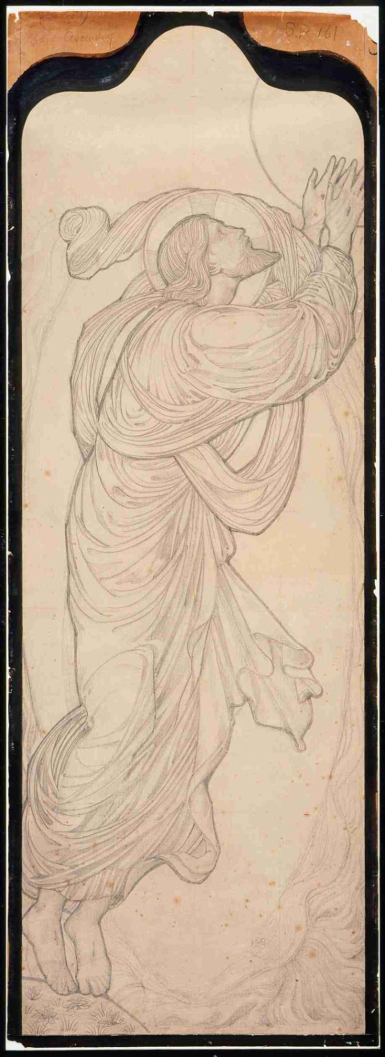 Study of Christ for 'The Ascension',Studie van Christus voor 'Hemelvaart,Sir Edward Coley Burne-Jones